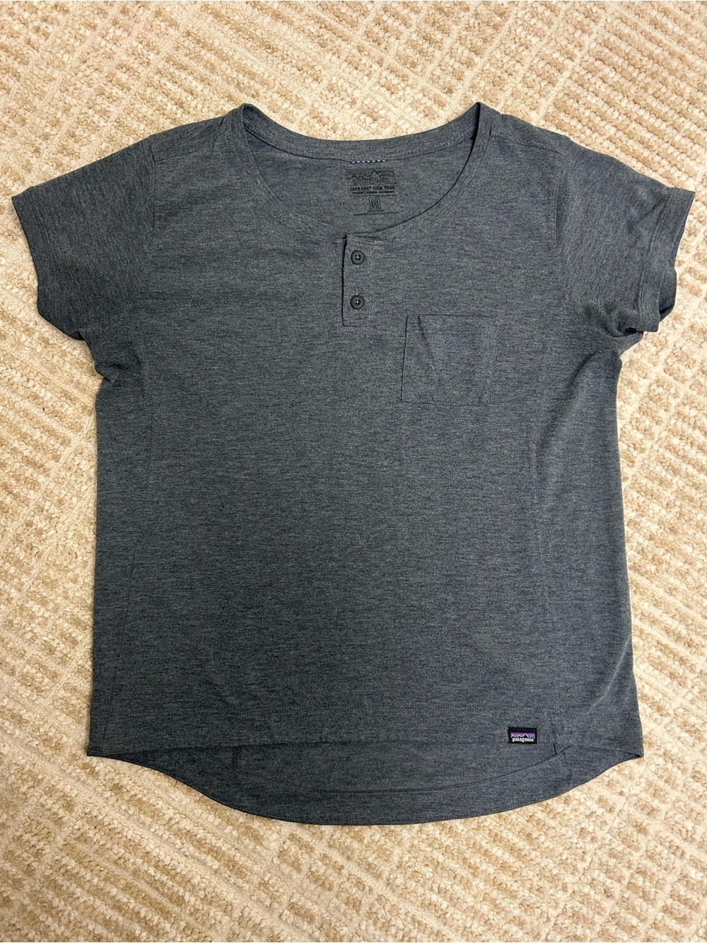 Patagonia women’s Short-Sleeve Henley Tee - Dark Gray